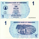 Zimbabwe 1 Dolar 2006 Bearer Cheque UNC, Bancnota Ne流通ata, Africa