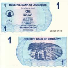 ZIMBABWE 1 dollar 2006 BEARER CHEQUE UNC!!!