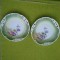 Portelan B. R.C. Racine Bavaria, 2 farfurioare filigranate, pictate manual