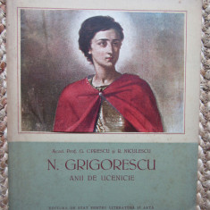 N.GRIGORESCU, ANII DE UCENICIE-ACAD.PROF.G.OPRESCU SI R.NICULESCU,1956