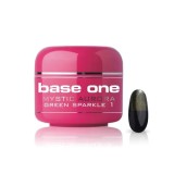 Gel de unghii Silcare Base One Color Mystic Aurora &ndash; Green Sparkle 01, 5g