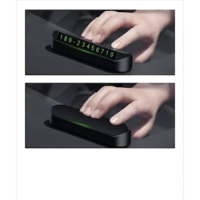 Suport afisaj numar telefon, pentru parcare temporara, 13 x 3.5 x 2.6 cm, Negru, Dactylion&amp;reg; foto