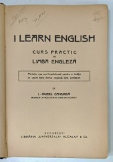 I LEARN ENGLISH , CURS PRACTIC DE LIMBA ENGLEZA de I. - AUREL CANDREA , 1937