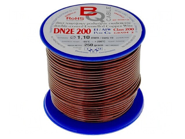 S&acirc;rmă bobină dublu emailată 1,1mm - 0,25kg Cu