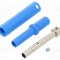 Conector banană 4mm albastru 32A 1kV ST&Auml;UBLI &icirc;nșurubare 65mm
