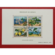 Monaco 1990 - fructe, bloc stampilat
