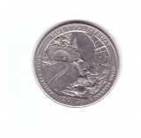 Moneda SUA 25 centi/quarter dollar 2015 D Blue Ridge Parkway, stare foarte buna, America de Nord, Nichel