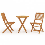 Cumpara ieftin Set mobilier gradina pliabil, 3 piese, lemn masiv acacia