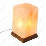 Lampa electrica din cristal de sare Prisma 13&times;20 CM