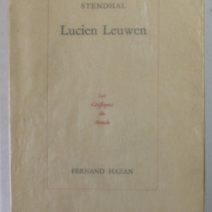 LUCIEN LEUWEN par STENDHAL , EDITIE INTERBELICA TIPARITA PE HARTIE DE BIBLIE