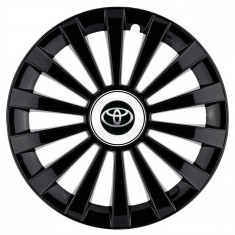 Set 4 capace roti Meridian negru pentru gama auto Toyota, R15