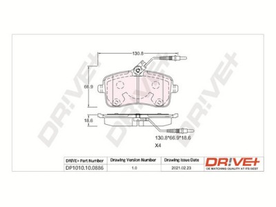 Dr!ve+ DP1010.10.0886 set placute frana,frana disc foto