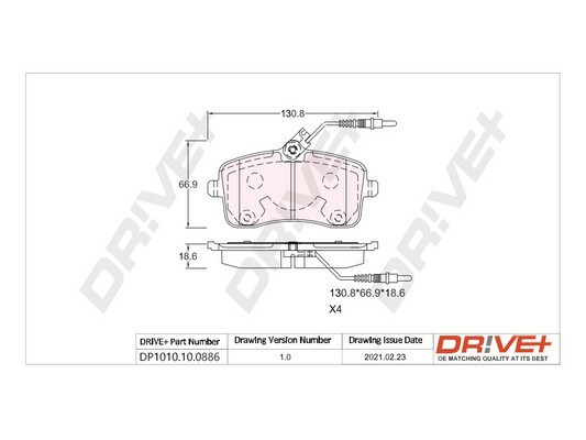 Dr!ve+ DP1010.10.0886 set placute frana,frana disc