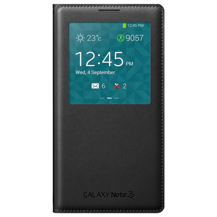 Husa de protectie Samsung S-View Cover pentru Galaxy Note 3, Black