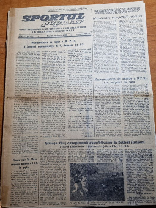 sportul popular 26 noiembrie 1955-stiinta cluj campioana republicana la juniori