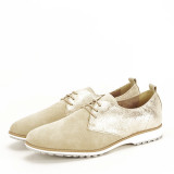 Pantofi oxford din piele naturala bej Selena 01, 36 - 40