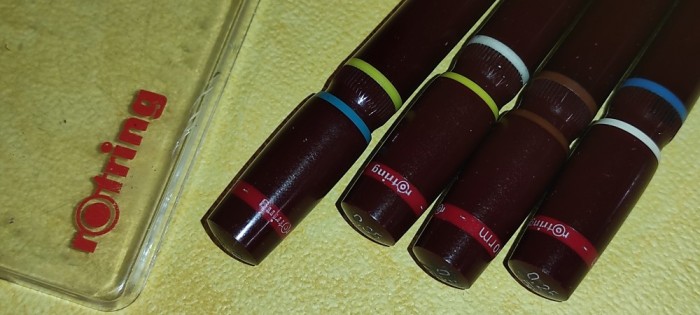 4 rotringuri + 6 capete rotring ATENTIE necesita servisare tus uscat etc