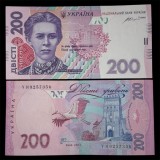 UCRAINA 200 HRIVNE 2014 a UNC [1] P-123e , Semn VALERIYA HONTAREVA