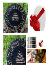 Placa divinatie +un set de rune cadou foto