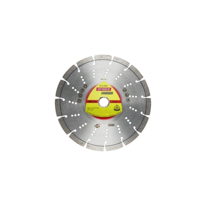 DT 900 B disc diamantat de debitare, 125 x 2,4 x 22,23 mm 9 Segmente 33 x 2,4 x 12 mm, segment standard, Klingspor 325208