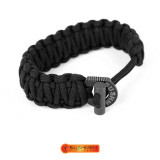 Bratara de supravietuire 6m din paracord Negru Bushmen - 5902194520270