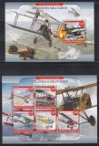 Madagascar 2020 - Avioane militare din Primul Război Mondial, Colita + Bloc, MNH