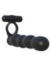 Dildo Cu Vibratii Posable Partner Double Penetrator, Negru, 13 cm