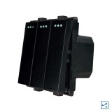 Cumpara ieftin Intrerupator triplu cap scara mecanic Luxion, negru
