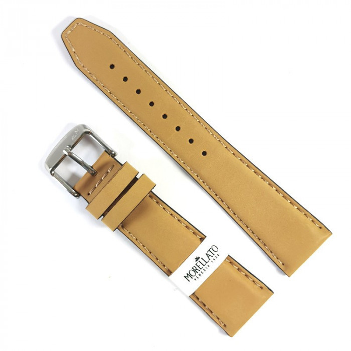 Curea de ceas Bej Morellato Square Coated Nabuck Leather - 20mm, 22mm