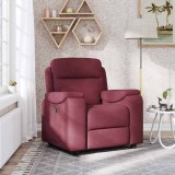 vidaXL Fotoliu rabatabil, roșu vin, material textil