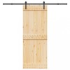 Usa glisanta vidaXL 80x210 cm, lemn masiv pin, maro, cu feronerie inclusa, kit complet