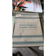 Scurta expunere a Filozofiei Sceptice - Sextus Empiricus