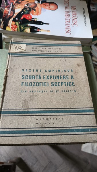 Scurta expunere a Filozofiei Sceptice - Sextus Empiricus