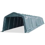 VidaXL Cort mobil pentru animale verde &icirc;nchis 3,3x16 m PVC 550 g/m&sup2;