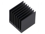 Radiator extrudat cu aripioare BGA neagră