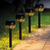 Lampa solara gradina, 1 LED alb cald, 8 x 8 x 38 cm, iluminat alei terasa, IP44