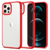 Husa Plastic - TPU Spigen ULTRA HYBRID pentru Apple iPhone 12 / Apple iPhone 12 Pro, Rosie ACS01704