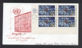 UN New York 1967 Chagall window Mi.189 x 4 FDC UN.288