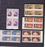 ROMANIA 1964 LP 593 CENTENARE BLOCURI DE 4 TIMBRE MNH, Nestampilat