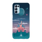 Husa compatibila cu Oppo A76, Viceversa, model Death Star Disney castle, Silicon, TPU, Transparent, Carcasa