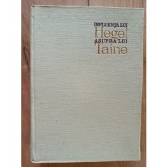 Influenta lui Hegel asupra lui Taine- D. D. Rosca