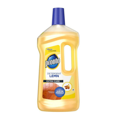 Detergent Parchet Pronto Extra Care, 750 ml, cu Ulei de Migdale, Detergent Hidratare si Protejare Suprafete de Lemn, Solutie de Curatat Parchet, Solut foto