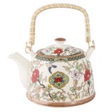 Cumpara ieftin Ceainic ceramica multicolora cu infuzor 18x14x12 cm, 700 ml