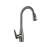 Baterie Bucatarie cu Dus Extractibil Inox Gri