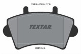Set placute frana TEXTAR 2361301
