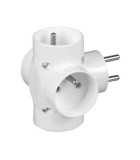 R-47 Conector AC supply splitter Layout 2P Type round white