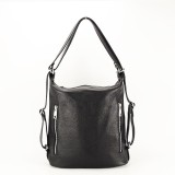 Cumpara ieftin Rucsac din piele naturala 2 in 1 negru Lucia 121