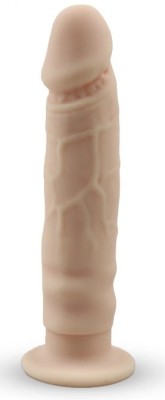 Mini Dildo Real Thing cu Ventuza, Silicon, Natural, 14 cm, Mokko Toys foto