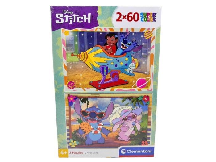 Set Puzzle Disney Stitch 2 x 60 piese color Clementoni