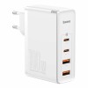 Incarcator 2x usb-c pd 100w, 2x usb-a qc3.0 si cablu tip-c baseus (ccgan2p-l02), alb